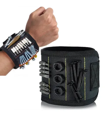 Produktbild von Magnetarmband - Aufbewahrung von Schrauben - Effizientes Arbeiten - Vielseitiger Helfer - Langlebigkeit - Handwerker - Komfortabler Schraubenhalter