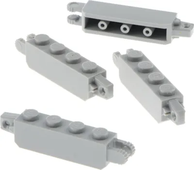 Immagine prodotto di 4x Mattone a cerniera Lego 9 denti 1x4x1 nuovo grigio chiaro mattone a cerniera verticale 30387