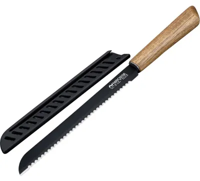 Zdjęcie produktu dla NIROSTA 41874 NIROSTA Brotmesser Flow Fair schwarz, Klinge: 20,0 cm