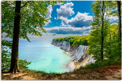Produktbild von ARTland Leinwandbild Kreidefelsen an der Küste auf Rügen. Größe: 90x60 cm