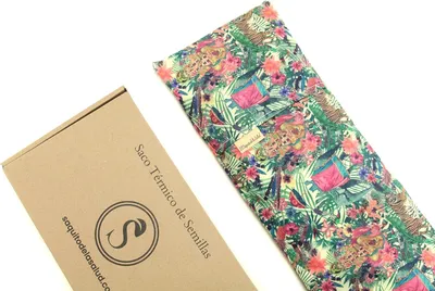 Productafbeelding van Thermische zak voor de magnetron, met lavendel, bloemen van de sinaasappelboom of rozemarijn, voor het toepassen van natuurlijke warmte om te drogen. Gemaakt van 100% Indiase katoen (lavendel)