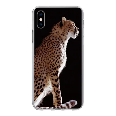 Produktbild von MuchoWow® Handyhülle Schutzhülle Hülle für iPhone Xs Gepard - Tiere - Licht Silikon Softcase Handy Hülle - Handytasche