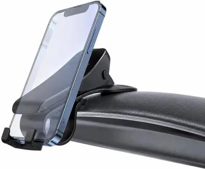 Produktbild von Halterung für das Smartphone im Auto – universell – schwarz – stabil und sicher für das Armaturenbrett – Vemera