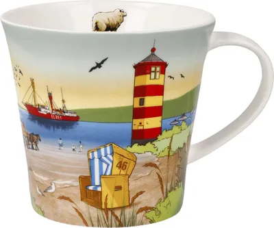 Productafbeelding van Goebel Koffie-/Theemok "Noordzee Liefde", fijn porselein, kleurrijk, 350 ml, 23102291