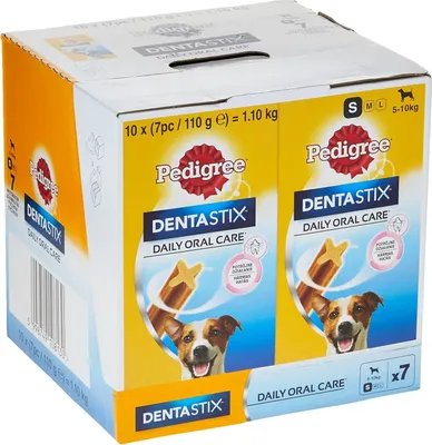 Produktbild von Pedigree Dentastix Mini - Zahnpflege für kleine Hunderassen (unter 10kg) - 10 x 110g