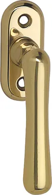 Produktbild von GRUNDMANN Fenstergriff ELEGANT 504H - sichtbar geschraubt, 7x35, Messing poliert