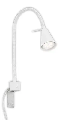 Obrázok produktu pre LED svetlo na posteľ 400 lm 3000 K s flexibilným ramenom H 40 cm biele