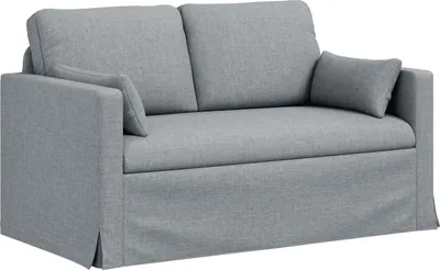 Produktbild von vidaXL Sofa Hellgrau 139 x 78 x 80 cm Stoff