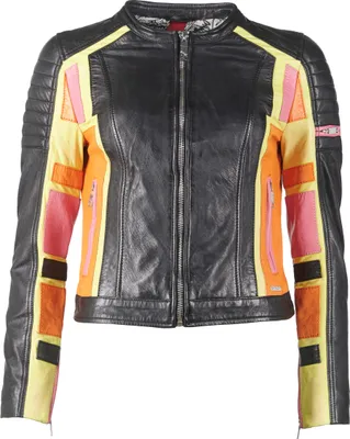 Produktbild von Maze Lederjacke Nebraska Damen black/yellow S