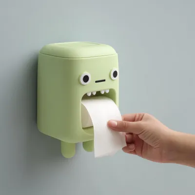Kawaii-Monster-Toilettenpapierhalter – Decords, Produktansicht 1