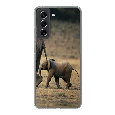 Produktbild von MuchoWow® Handyhülle Schutzhülle Hülle für Samsung Galaxy S21 FE Elefant - Tiere - Savanne - Natur Silikon Softcase Handy Hülle - Mobiltelefonhülle