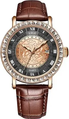 Produktbild von Lige DE-29499 Herrenuhr - Braun/Golden/Schwarz KP29499