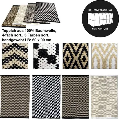 Produktbild von Teppich - handgewebt - ca. 60 x 90 cm - 1 Stück