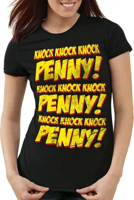 Produktbild von style3 Knock! Penny Damen T-Shirt, Farbe:Schwarz, Größe:XS