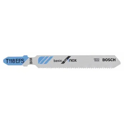 Produktbild von Bosch Stichsägeblatt T 118 EFS Basic for Stainless Steel, 3er-Pack - 2608636499