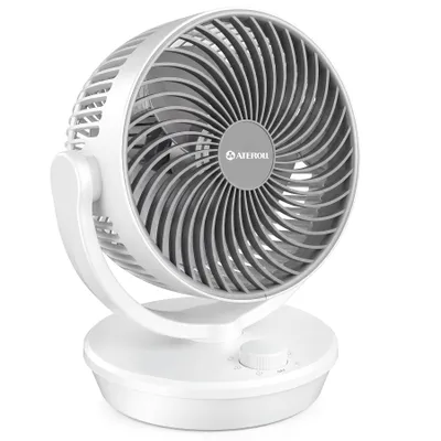 Produktbild von Tischventilator, leiser Ventilator mit 100° Oszillation & 130° manuelle Neigungsverstellung,Umluftventilator für Schlafzimmer Wohnzimmer Büro Küchen