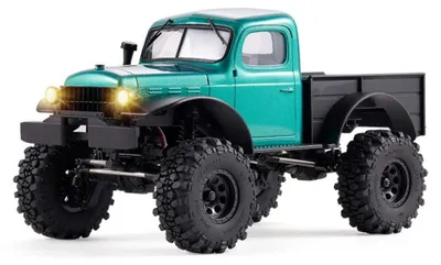 Produktbild von FMS FCX24 Power Wagon 1:24 RTR RC Auto 2.4G 4WD Brushless Rock Crawler Offroad Truck, Metallgetriebe, Portalachsen, LED-Lichter, Ölstoßdämpfer, Grün