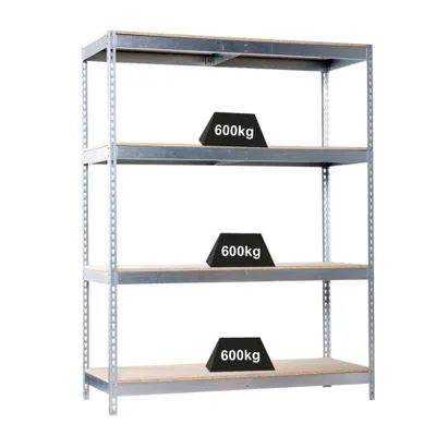 Produktbild von Simonrack Kit simonforte 1506-4, 4 Regale, Holz, Metall, Naturholz, Edelstahl, 600 kg, 1500 mm
