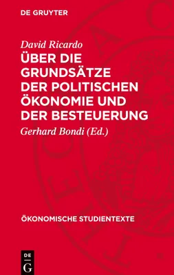 Produktbild von Über die Grundsätze der politischen Ökonomie und der Besteuerung