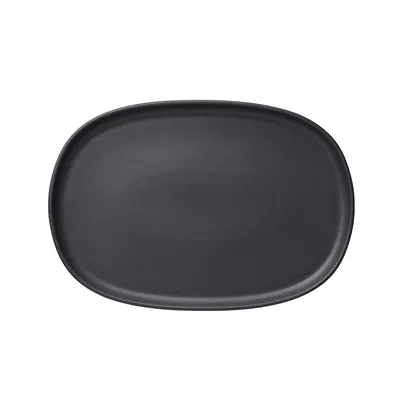 Image de 4x Plat 33 x 23 x 3 cm grès ROCKZZERO One Midnight noir mat