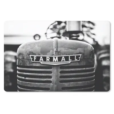 Produktbild von MuchoWow® Mauspad Mousepad Traktor - Schwarz - Weiß 27x18 cm - Mousepads - Maus Mat - Pad - Mausunterlage - Büroartikel - Desk Matten