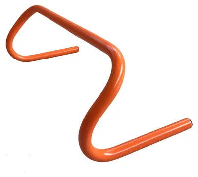 Produktbild von Mini Trainingshürden aus flexiblem Kunststoff, orange, 45cm breit, 16,5cm hoch