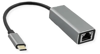 Obrázek produktu pro ROLINE 12.02.1113, USB typu C, RJ-45, Muži, Černá, Stříbrná, 5 Gbit/s, 0 - 45 °C