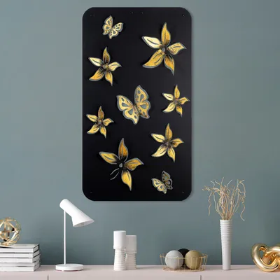 Produktbild von Wallity, Yuhuan- DYU1102, Schwarz, Sonstige Wohndekorationen, 40 x 1,5 x 70 cm, 100% Metall
