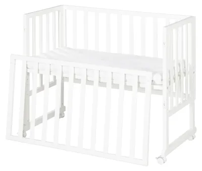 Obrázok produktu pre Postieľka Stuben- und Beistellbett safe asleep® 3 v 1 - 45 x 90 cm - S nastaviteľnou výškou - Kompletná pripevňovacia postieľka s matracom + látkovou zábranou