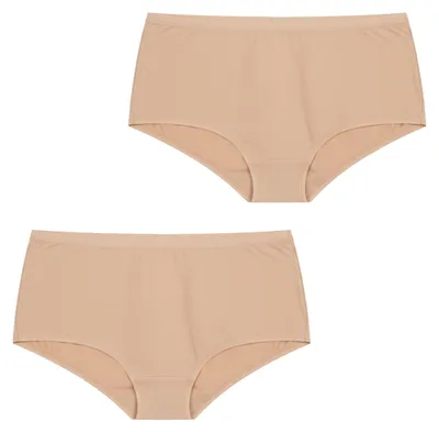 Produktbild von Q-EN 2er-Pack Damen-Slips mit hohem Beinausschnitt aus Mikromodal Q108