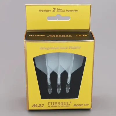 Produktbild von Integrierter Dartschaft und Flights, Big Wing Shape, 3er-Set, Weiß/Eis, 64mm