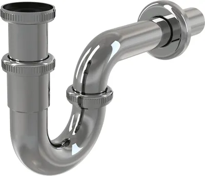 Obrázok produktu pre alcadrain Röhrengeruchverschluss „U“ für die Waschbecken DN32 mit einer Überwurfmutter 5/4", Metall