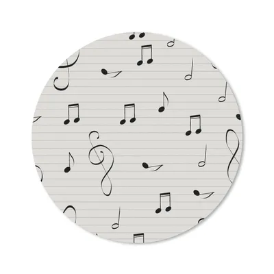 Produktbild von MuchoWow® Mauspad Mousepad Noten - Muster - Musik 20x20 cm - Mousepads - Maus Mat - Pad - Mausunterlage - Schreibtischmatte