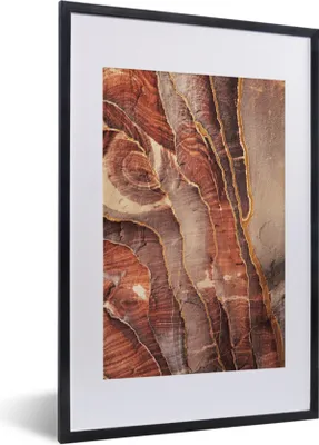 Produktbild von MuchoWow® MuchoWow® Gerahmtes Poster Sandstein in Petra Jordanien 40x60 cm - Poster mit zchwarzem Bilderrahmen - Poster in Rahmen