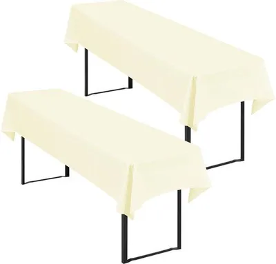 Immagine prodotto di Tovaglie rettangolari, 250x100 cm, beige, lavabili, in poliestere