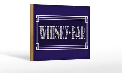 Produktbild von Holzschild 18x12 cm Whisky Bar Dekoration