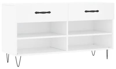 Obrázok produktu pre vidaXL Lavica na topánky biela 102x35x55 cm Drevo Materiál