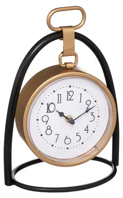Produktbild von Atmosphera Créateur d'intérieur Tischuhr Metall gold schwarz 27,5cm x 21cm x 11cm