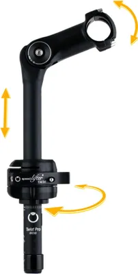 Produktbild von Lenkerverstellung SpeedlifterTwistProSDS T11, Ø25,4mm, 88mm, schwarz, 11cm