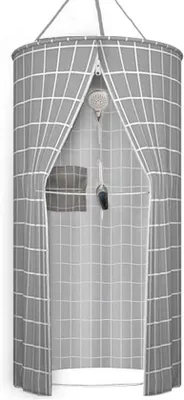 Zdjęcie produktu dla Izolująca zasłona prysznicowa, okrągła, poliestrowa – izolująca ciepło, przenośna – nowoczesny design