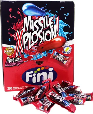 Immagine prodotto di Gomma da masticare Boom Missile Explosion con caramella liquida e espositore per gomma da masticare