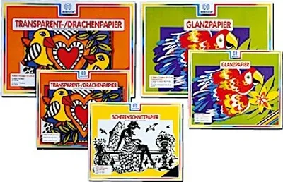 Produktbild von Transparentpapier 40g/qm 20x30cm - in 10 Farben sortiert Mappe