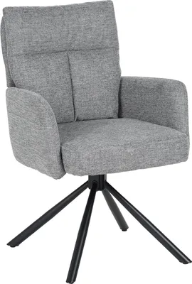 Produktbild von Drehstuhl Kyra Hellgrau, B60xH90,5xT66 cm, Sitzhöhe 48 cm, 180° Auto Return Drehfunktion