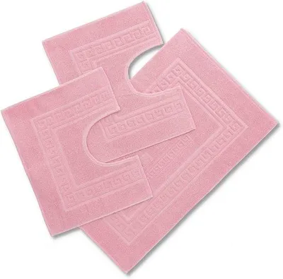 Productafbeelding van Badmatset – 1 badmat van 60 x 90 cm + 2 ronde toiletmatten