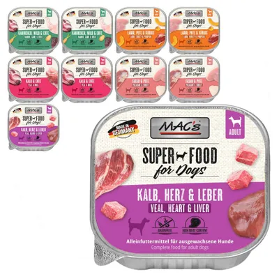 Zdjęcie produktu dla MAC's Dog Bezzbożowa Mokra Karma Dla Psa Tacka 10x150g Mix Smaków