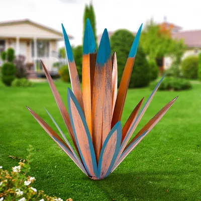 Metall Agave Skulptur DIY 33 cm für Garten & Terrasse
