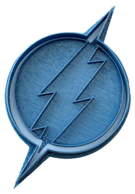 Ausstechform Flash Logo, Superhelden, blau, 8x7x1,5 cm