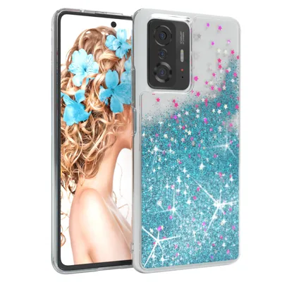 Produktbild von EAZY CASE - Glitzer Hülle kompatibel mit  Xiaomi 11T / 11T Pro 5G Glitzer Schutzhülle, Soft Case, Backcover Transparent mit Motiv