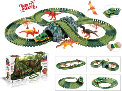 Produktbild von Variable Bahn mit Dinosauriern und Tunnel 144 Teile