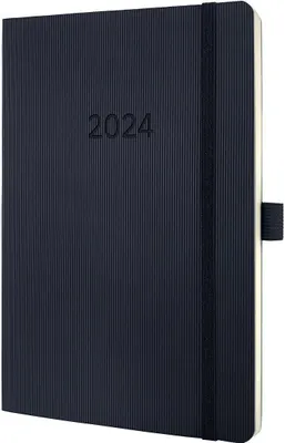 Zdjęcie produktu dla kalendarz książkowy sigel Conceptum 2024, ok. DIN A5, czarny kalendarz tygodniowy, 145 x 210 mm, 1 tydzień / 1 strona lewa + - 1 sztuka (C2424)